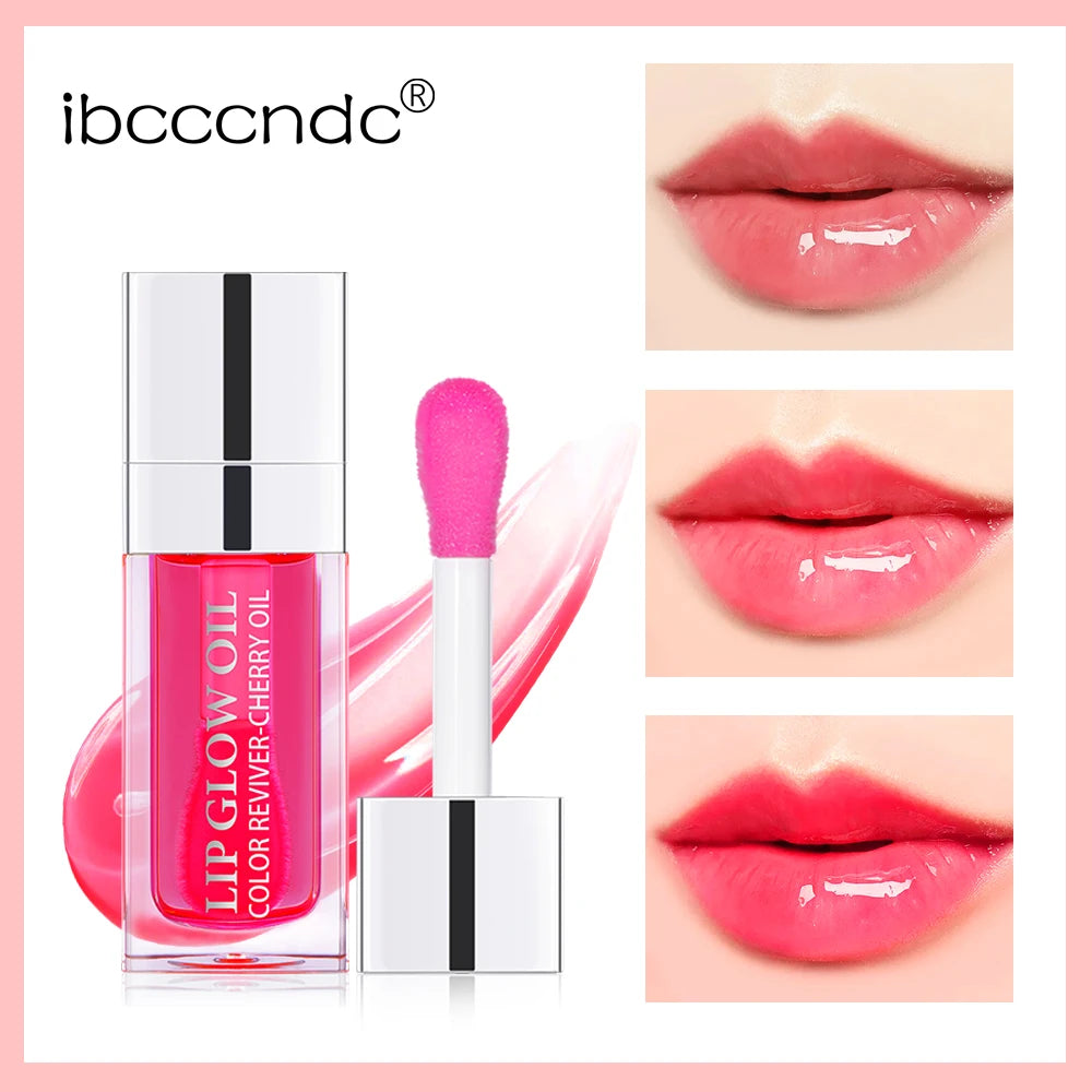 Crystal Jelly Moisturizing Lip Oil Plumping Lip Gloss Makeup Sexy Plump Lip Glow Oil Tinted Lip Plumper