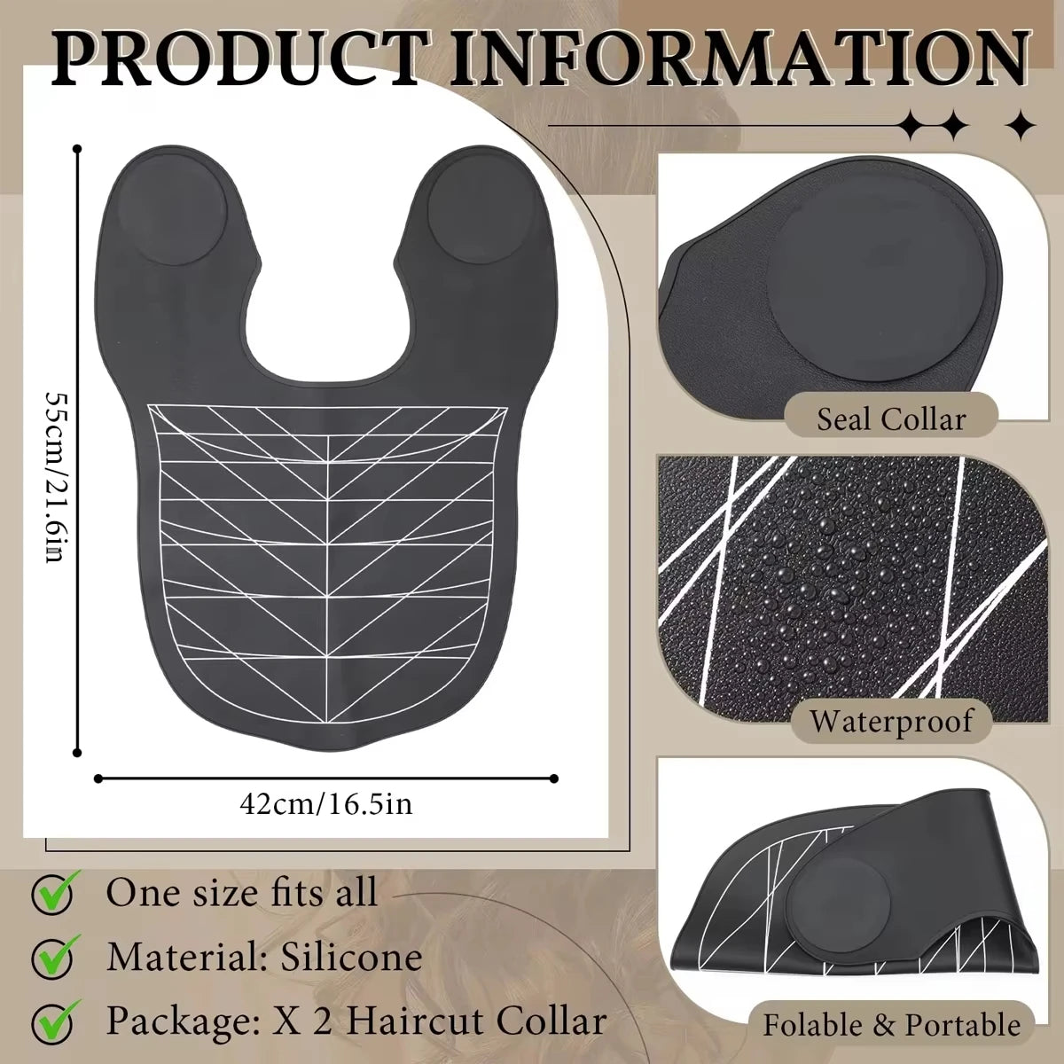 Waterproof Barber Hair Coloring Apron Professional Haircut Cape Hair Dye Shawl Cloth Hairdresser Durable Hairstyling Tools