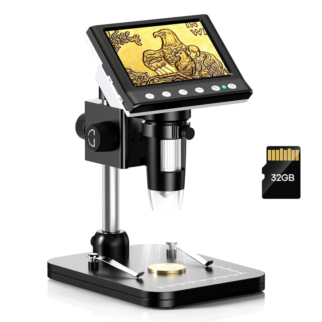 Hayve 4.3" Digital Microscope 1000X (1080P, 8 LEDs, PC View)