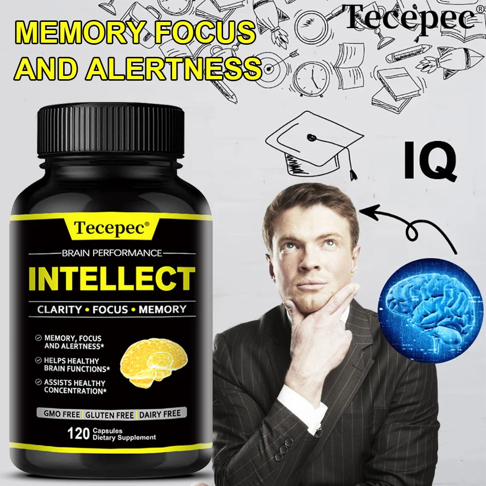 Nootropics - Support healthy brain function, help fight mental dullness and brain fog, and slow brain aging