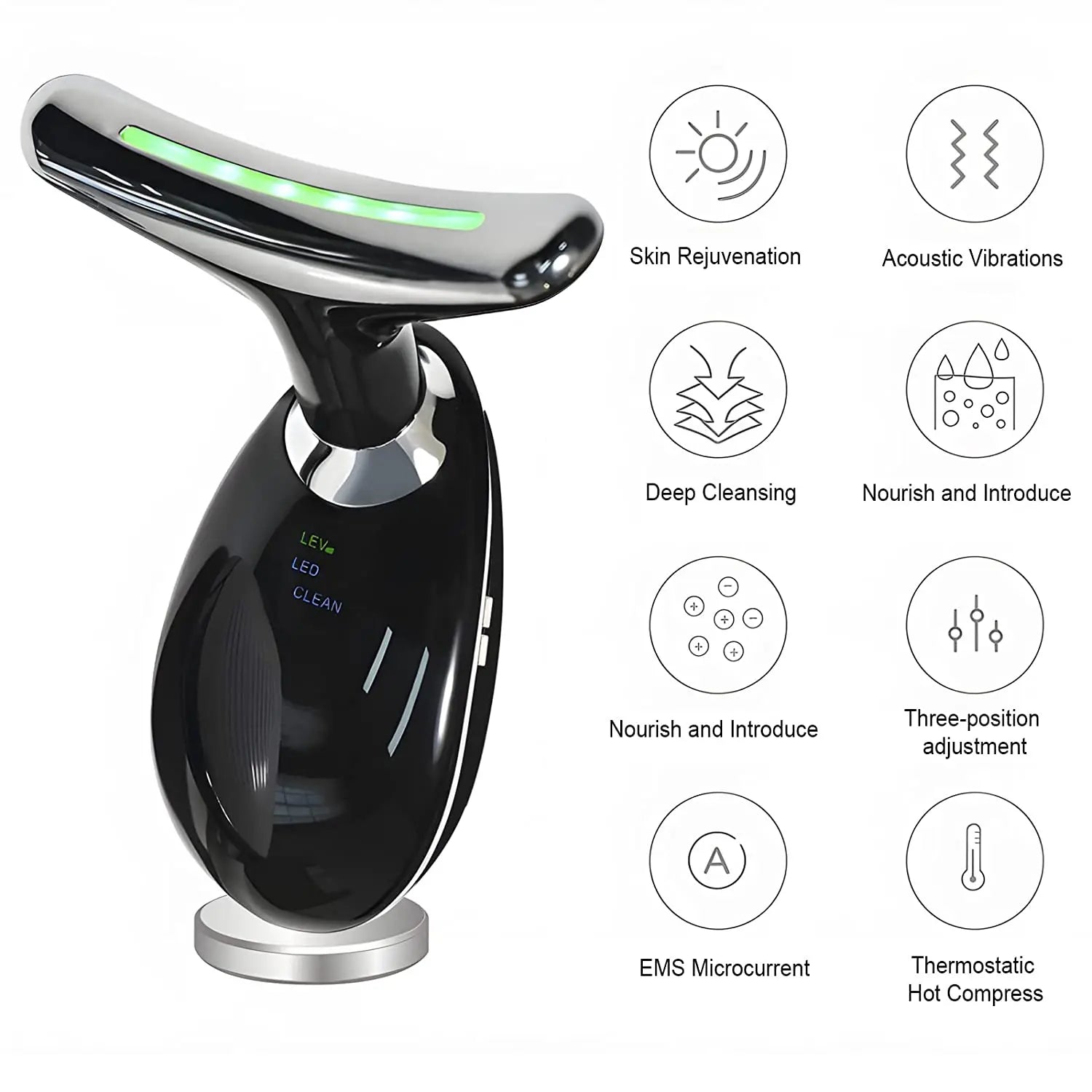 Red Light LED Facial Massager IPL Skin Rejuvenation Neck Lifting Tightening Machine Face Beauty Device Double Chin Remover