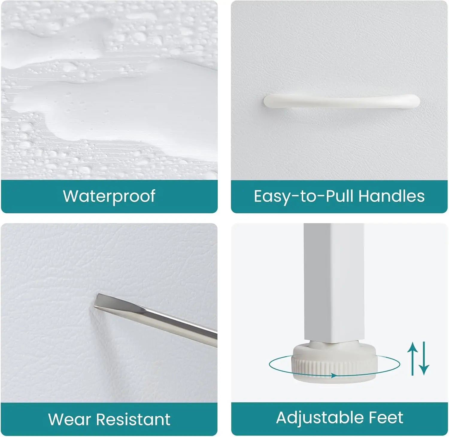 Dresser for Bedroom, 7 Storage Drawers, Wide Fabric Closet Chests Organizer Tower Furniture,TV Stand with Wooden Top Metal Frame