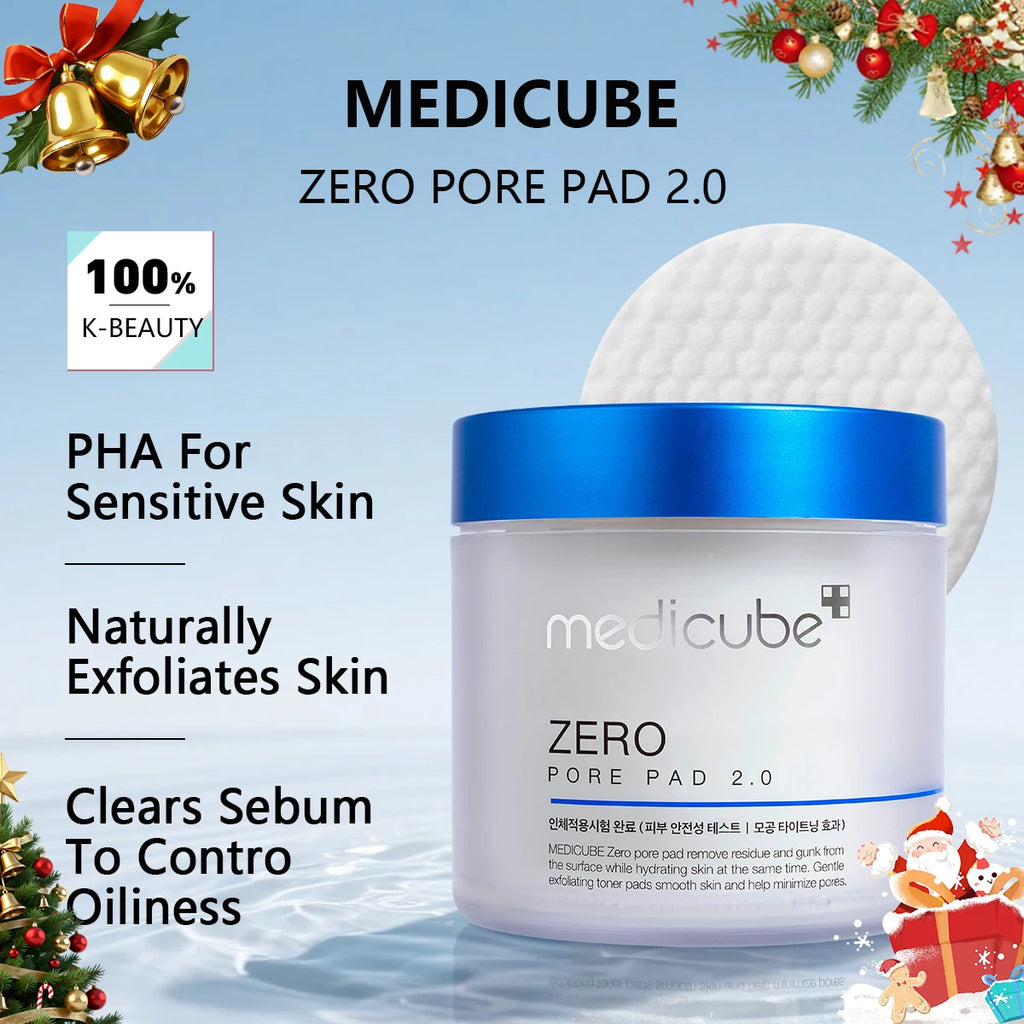 Medicube ZERO PORE PAD 2.0,Essence-Saturated,Pore Cleansing,Hydrating&Soothing,Oily/Combination Skin Care,K-Beauty,Korean Makeup