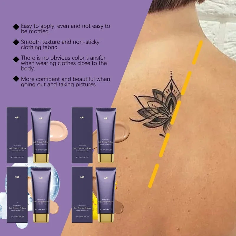 Beauty Body Coverage Perfector–Waterproof Leg & Body Makeup-Concealer For Scars, Spots, Veins, Tattoos and More Blend Cosmetics
