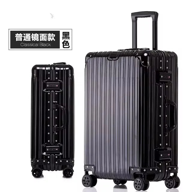 Top Quality Customization 100%  Aluminum-magnesium travel Boarding Rolling Luggage Perfect for Spinner brand Travel Suitcase