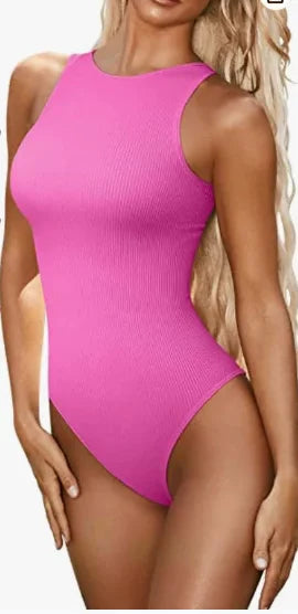 Ribbed Sleeveless Bodysuit (Tummy Control)