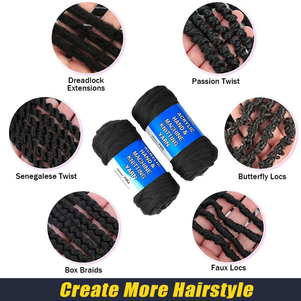 Wigundle For Braiding 70g per bundle Brazilian wool hair flame retardant synthetic fiber for box braids Senegalese Twist Braids