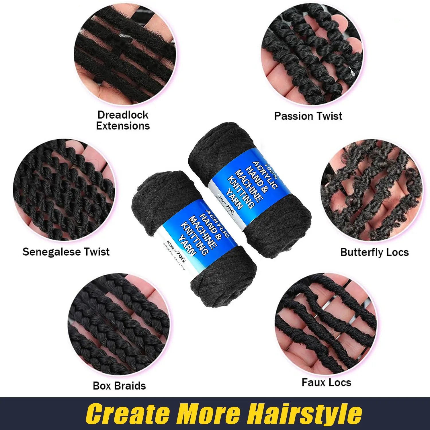 Wigundle For Braiding 70g per bundle Brazilian wool hair flame retardant synthetic fiber for box braids Senegalese Twist Braids