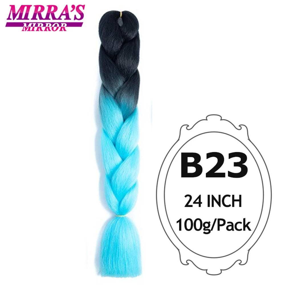 Colorful Jumbo Braiding Hair Extensions For Box Braids Synthetic Hair for Afro Braids Ombre Jumbo Braid Hair DIY Crochet Braid