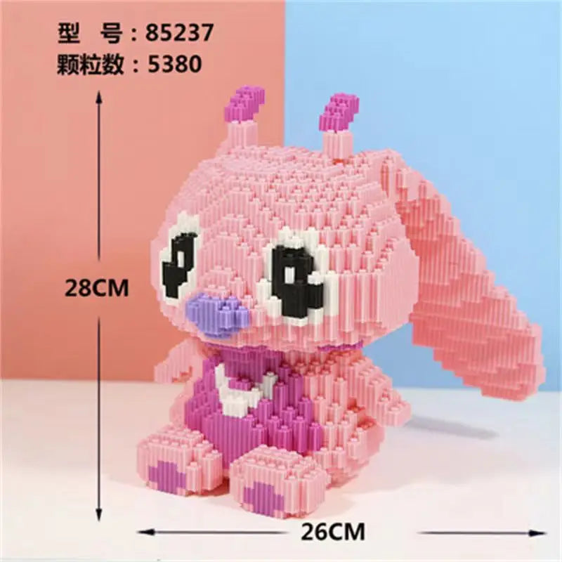 Herocross Disney Building Block Stitch Giant Stitzer Assembly Toy Children's Birthday Gift Puzzle Desktop Decoration