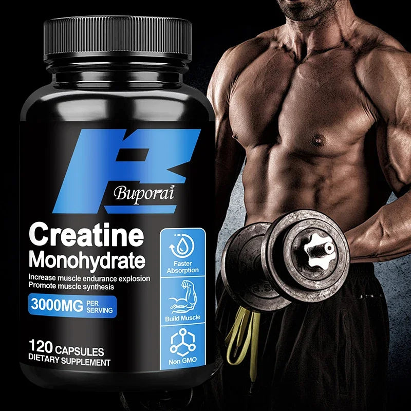 Xemenry Creatine Monohydrate — Muscle Growth & Performance Support (120 Capsules)