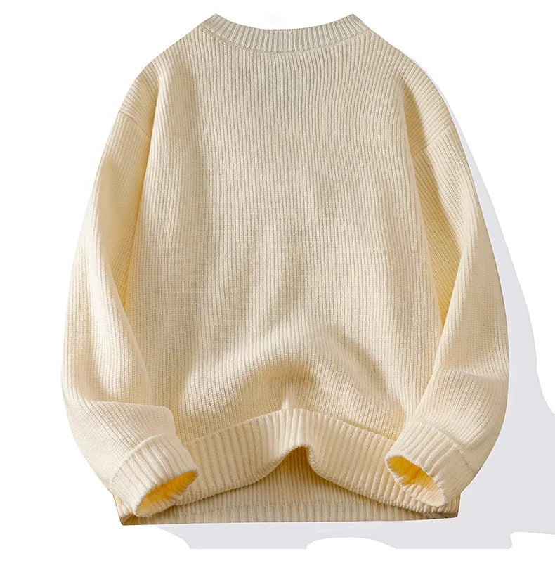 Pullover Knitwear Sweatshirts Long Sleeve Shirt Jacket Fashion V Neck Streetwear Tops Casual Wool Knit Sweater Men Clothes Coat