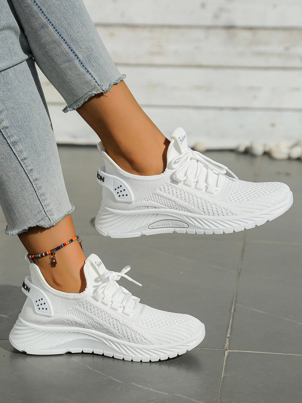 Women’s Casual Fly-Weaving Sneakers (SA1806) — Lightweight, Breathable Lace-Up | Fall 2025 Trend