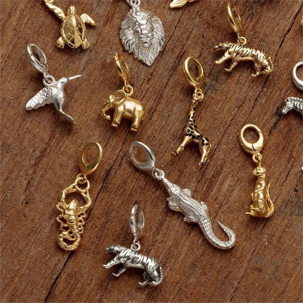 18K Gold-Plated Animal Series Charms | Stainless Steel DIY Pendants for Jewelry Making