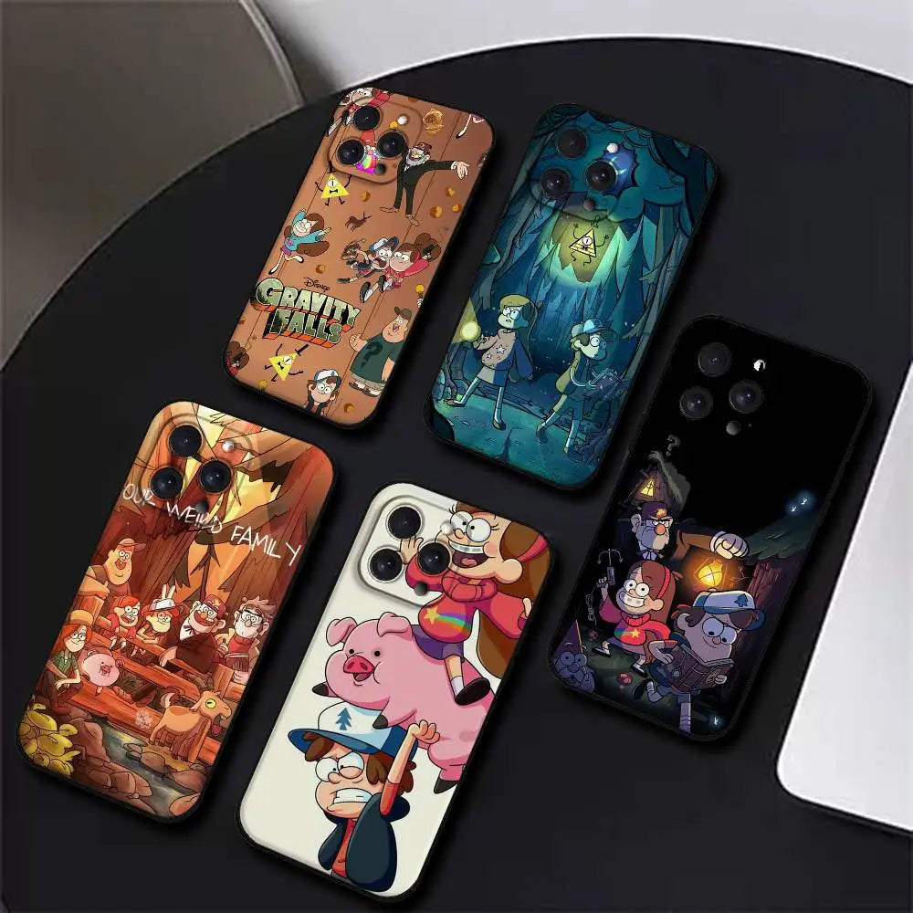 Gravity Falls Pig Cover Phone Case Phone Case For Iphone 17 16 15 11 13 14 Pro Max X Xr Xs Max 12mini Black Shell Cover Case