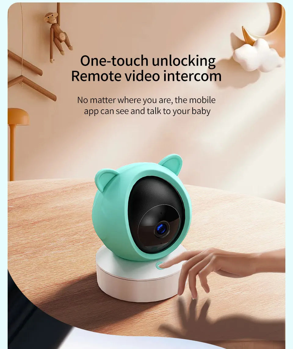 DANMINI 5 "tuya baby monitor 2K high definition WiFi remote mobile APP control up, down, left and right rotation gimbal camera