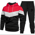 A new autumn and winter fashion combination hooded sweatshirt and sweatpants two-piece men's casual fitness jogging set