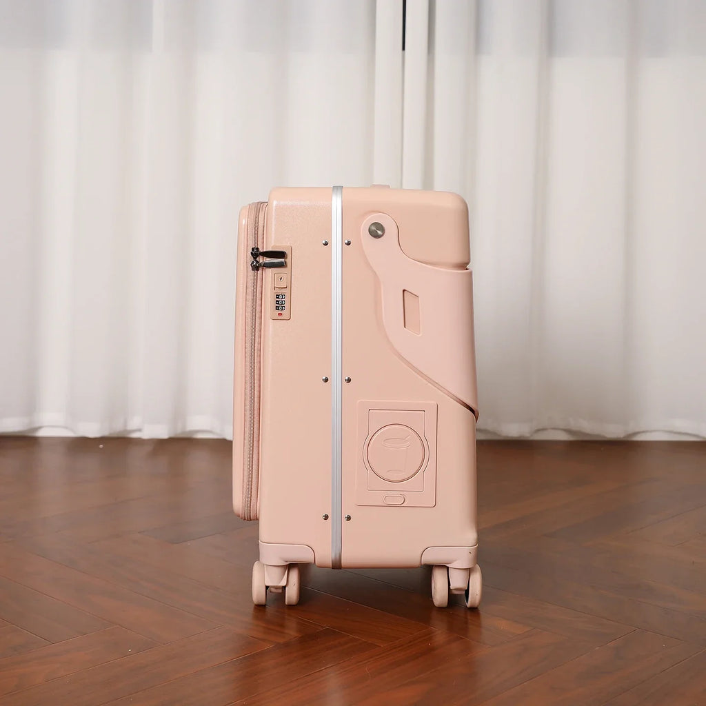 BunnyFly Kid Mom Suitcase with Seat for Children Can Sit To Ride Trolley Luggage Baby Travel Carry Case Multifunction Boardable