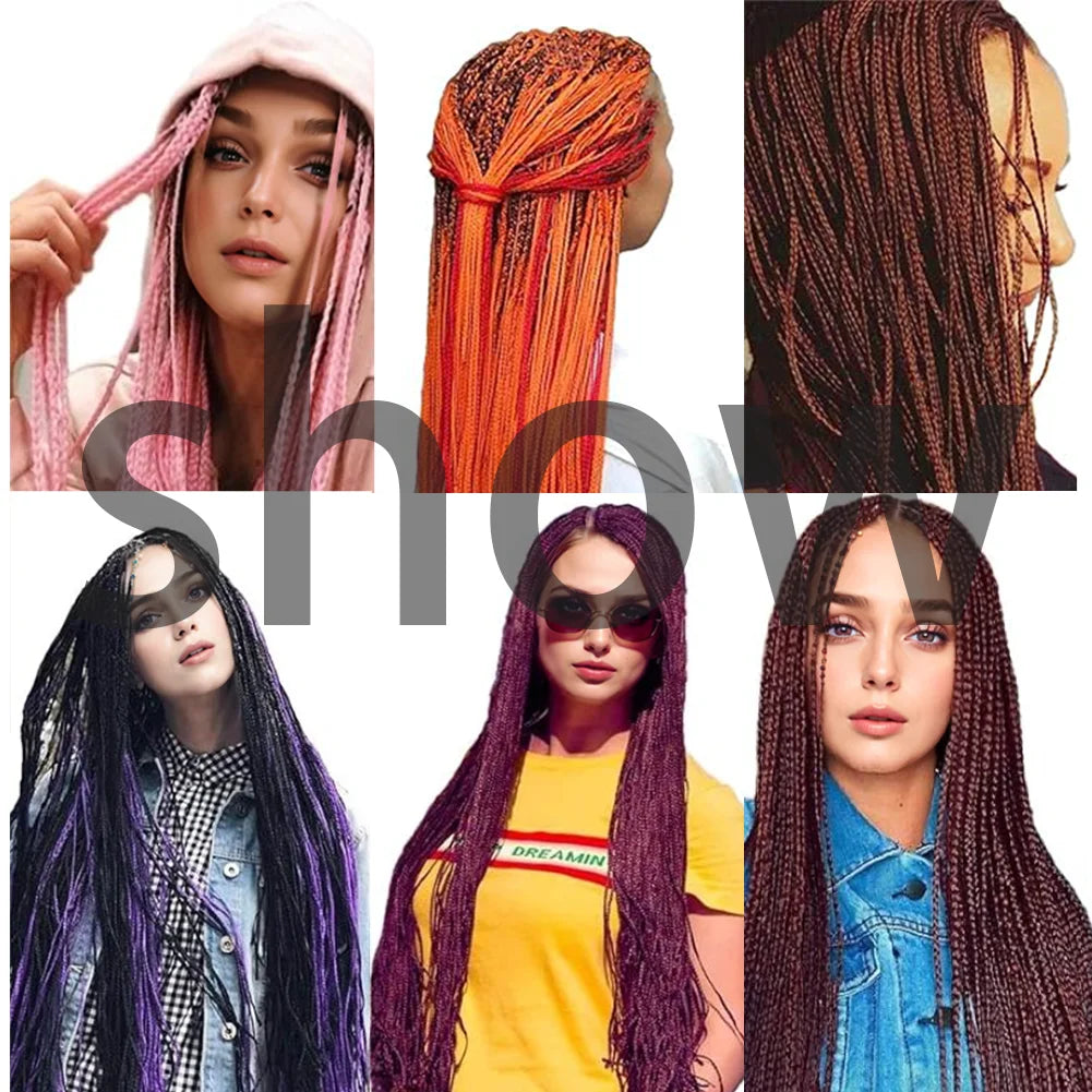 Zizi Braids Synthetic Crochet Hair Colored Box Braids Deep Wave Hair Long Senegalse Twist Braiding Hair Extensions