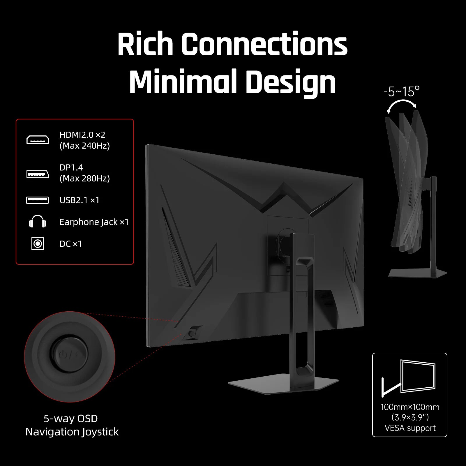 KTC 27" Fast VA Gaming Monitor — FHD 1080p | 280Hz | 1ms GTG | Adaptive Sync