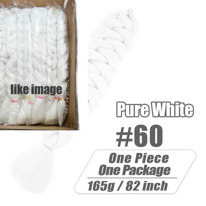 High-end Wigundle Kanekalon Crochet Hair Braiding Hair Extensions For Women Jumbo Braids Pre Stretched Synthetic Hair X pression