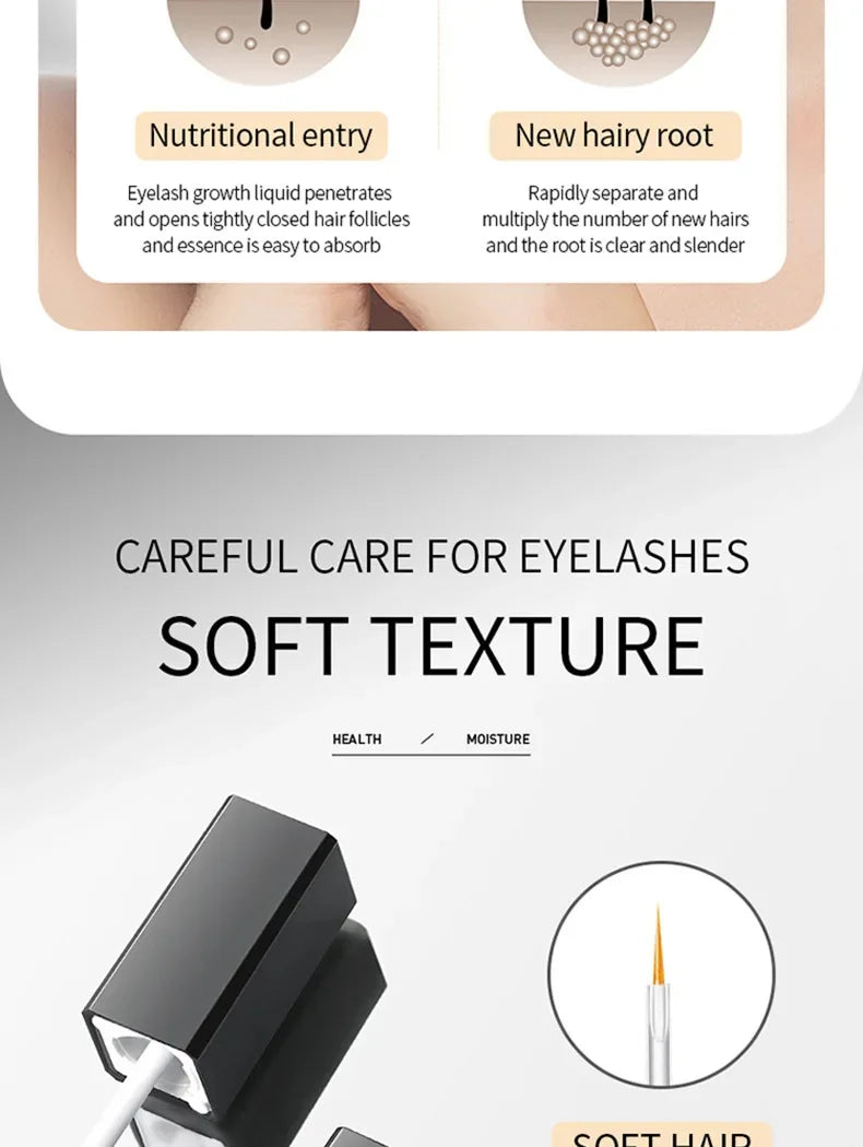 Fast Eyelash Growth Serum 7 Days Natural Eyelash Enhancer Longer Fuller Thicker Curling Lash Treatment Eye Care Products Makeup