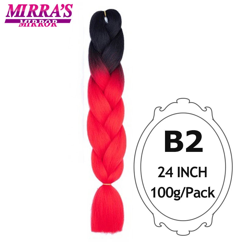 Colorful Jumbo Braiding Hair Extensions For Box Braids Synthetic Hair for Afro Braids Ombre Jumbo Braid Hair DIY Crochet Braid