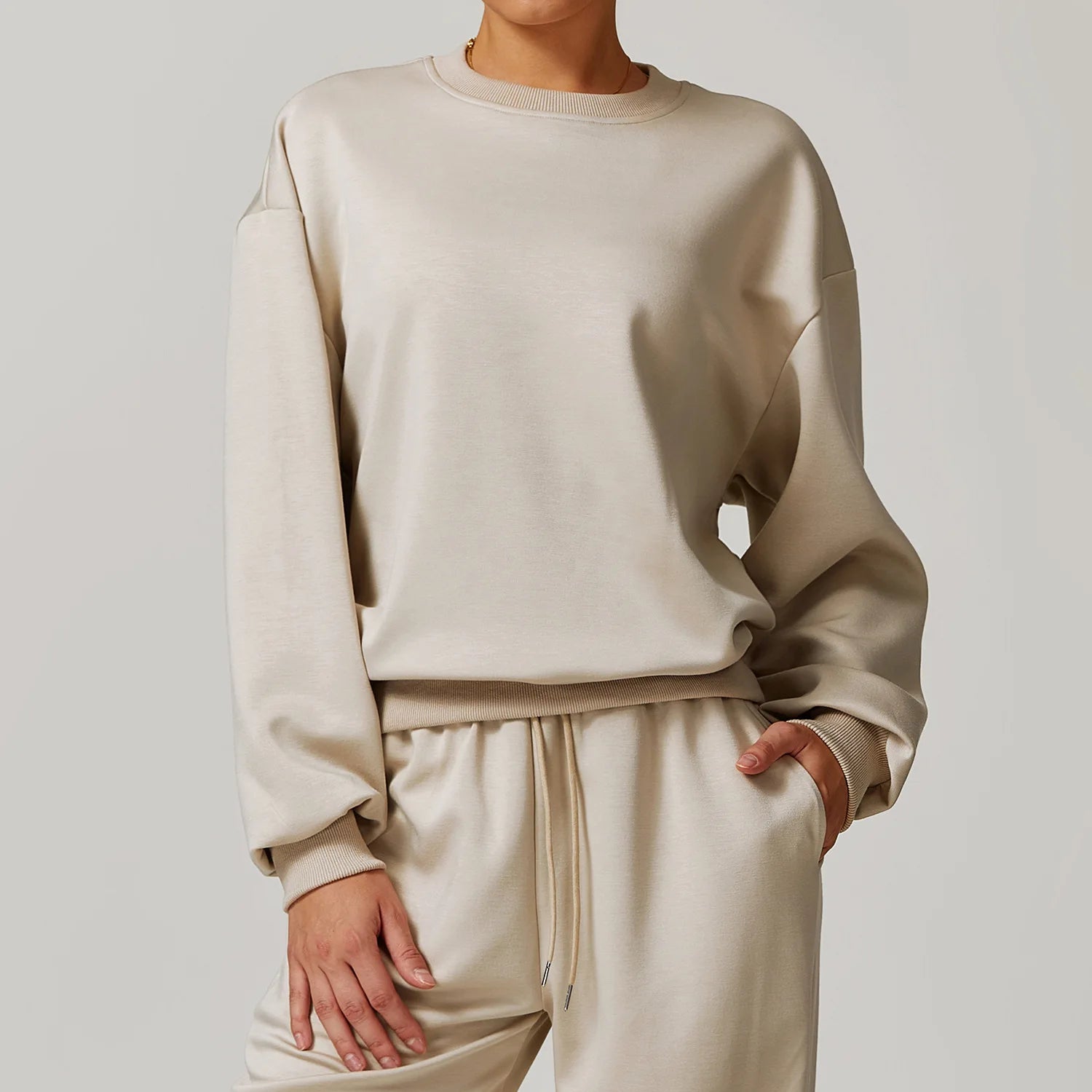 Women’s Classic Crewneck Sweatshirt – Loose Fit Pullover