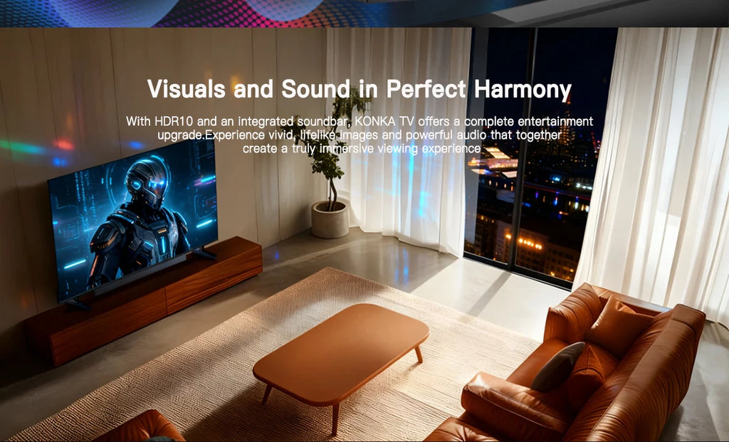 KONKA 32" Smart TV Tizen OS Powered By SAMSUNG Built-in 30W Soundbar HDR10 V-Max Display Theater Audio Dynamic Sound 1Y Warranty