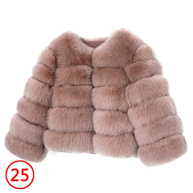 2025 MAOMAOKONG Natural Real Fox Fur Coat Women's Jackets Winter Furry Vest Luxury Beige Khaki Short Leather Female Clothing