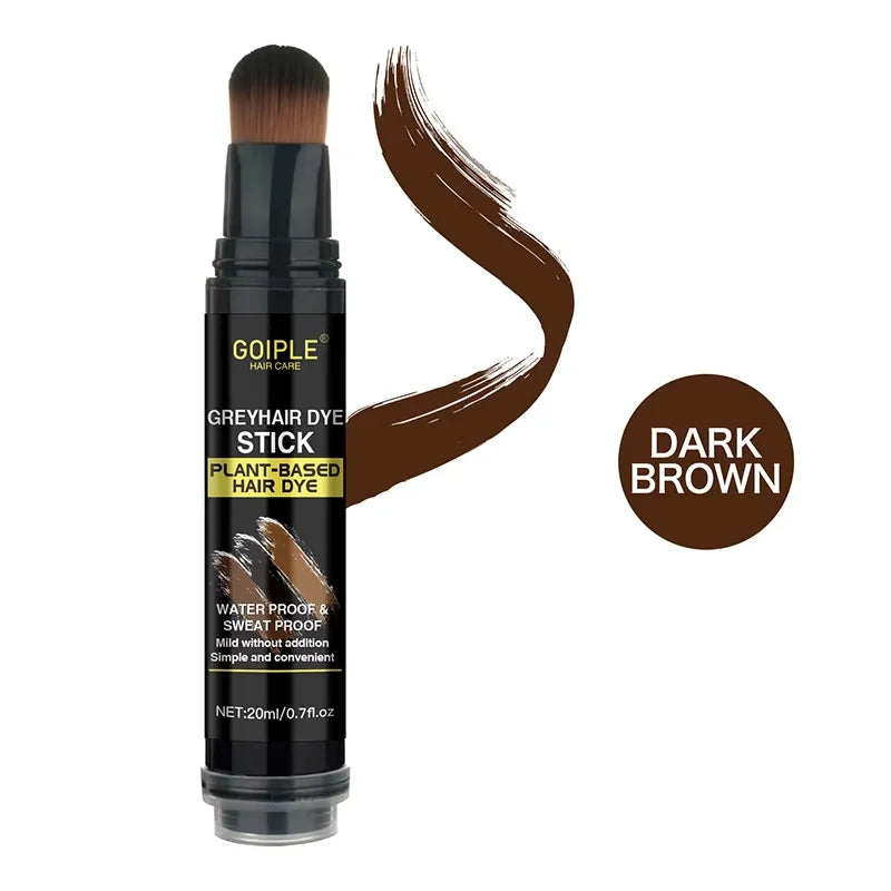 GOIPLE Gray Hair Dye Stick for Men & Women Cover Gray Hair Root Touch Up Temporary Coloring Disposable Plant-Based Hair Dye Pen