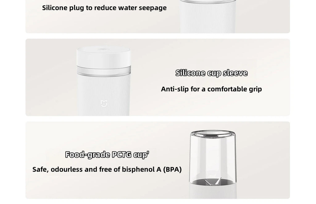 Xiaomi Mijia Portable Juicer 2 – 300 mL, Type-C, 40-sec Quick Blend