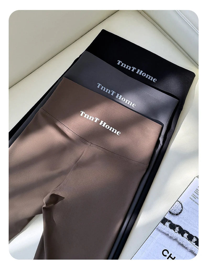 BIVIGAOS Nude-Feel Seamless Sharkskin Leggings