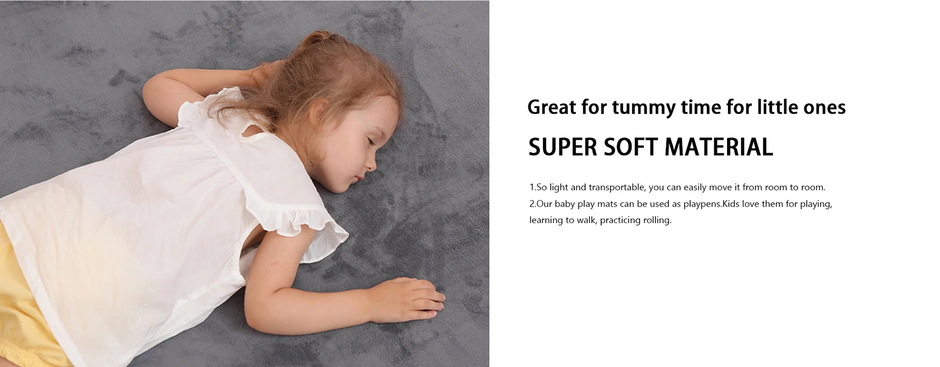 Huloosleep 4 Colors Baby Crawling Play Mats Non-Slip Thick Soft Foam Baby Activity Rug Gym Baby Carpet Mother+Kids Area Rug