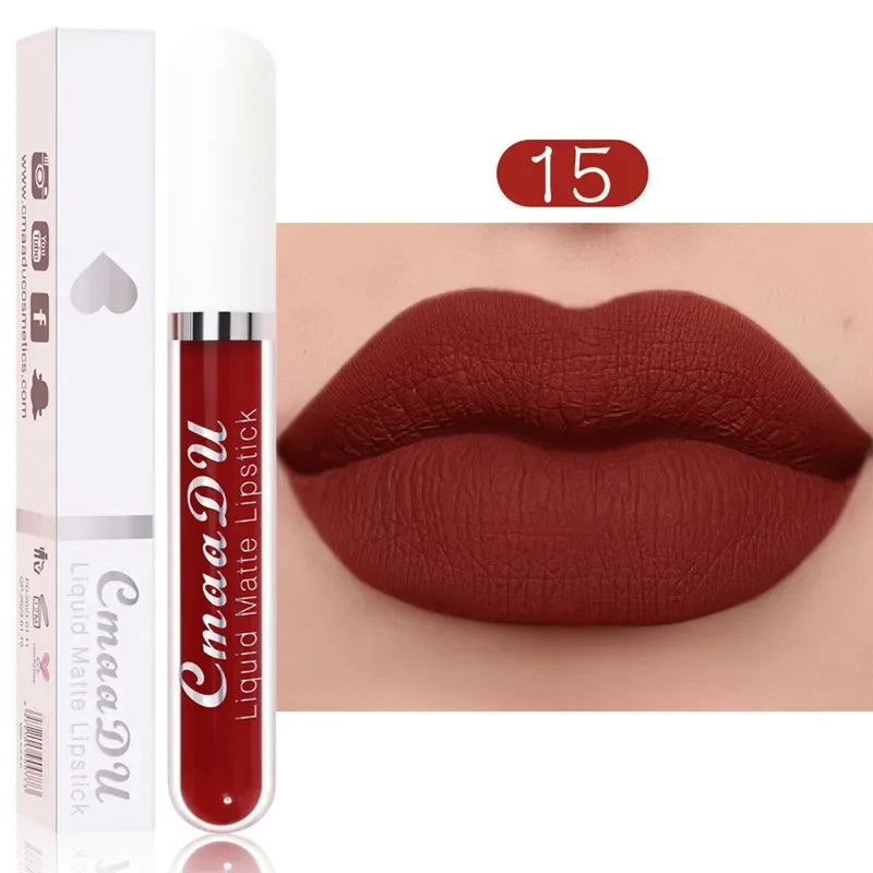 6 Colors/Set Fashion Matte Lip Gloss Sets Natural Moisturize Waterproof Lasting Velvet Sexy Red Liquid Lipstick Beauty Cosmetic