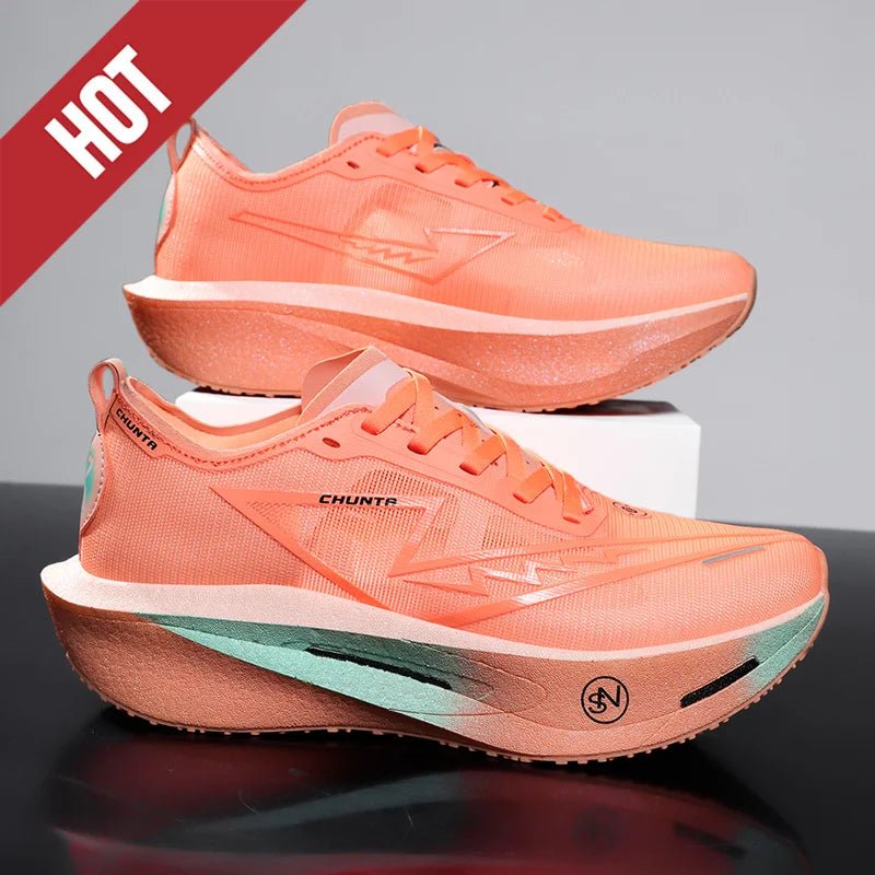 NEW Running Shoes Carbon Board Marathon Men Sports Breathable Lightweight Women's Comfortable Athletic Nonskid Sneakers Casual