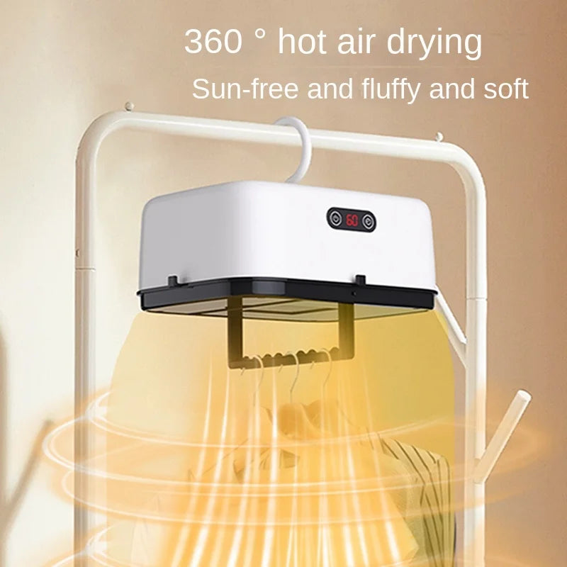 Foldable Smart Laundry Dryer Multifunctional Garment Hanger Dryers Portable Clothes Dehumidifier for Dormitory