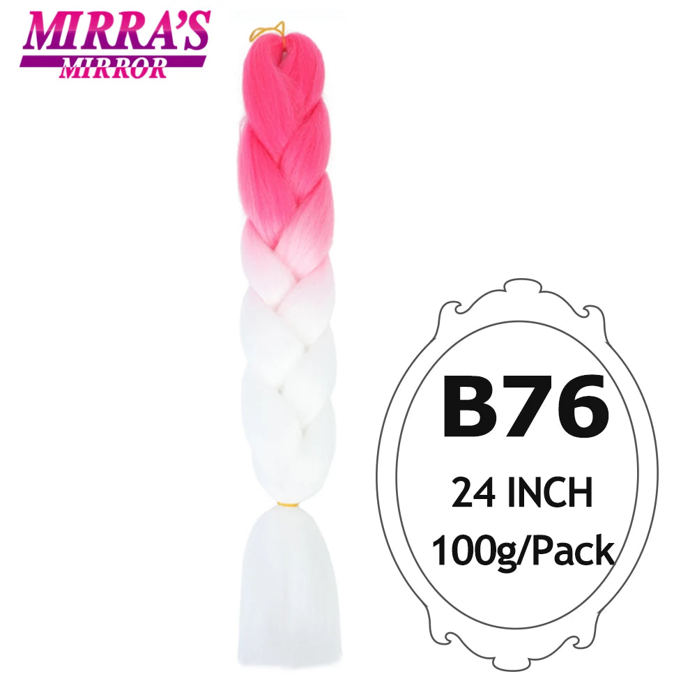 Colorful Jumbo Braiding Hair Extensions For Box Braids Synthetic Hair for Afro Braids Ombre Jumbo Braid Hair DIY Crochet Braid