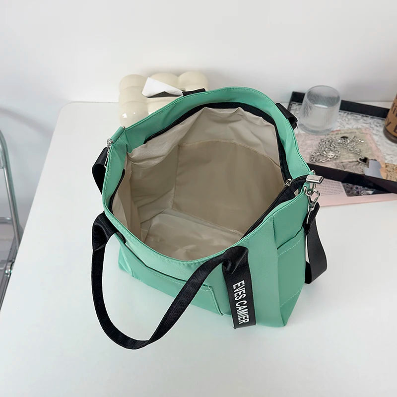 Nylon Fabric Shoulder Bag Casual Large Capacity Versatile Crossbody Bag Daily Commuting Tote Bag