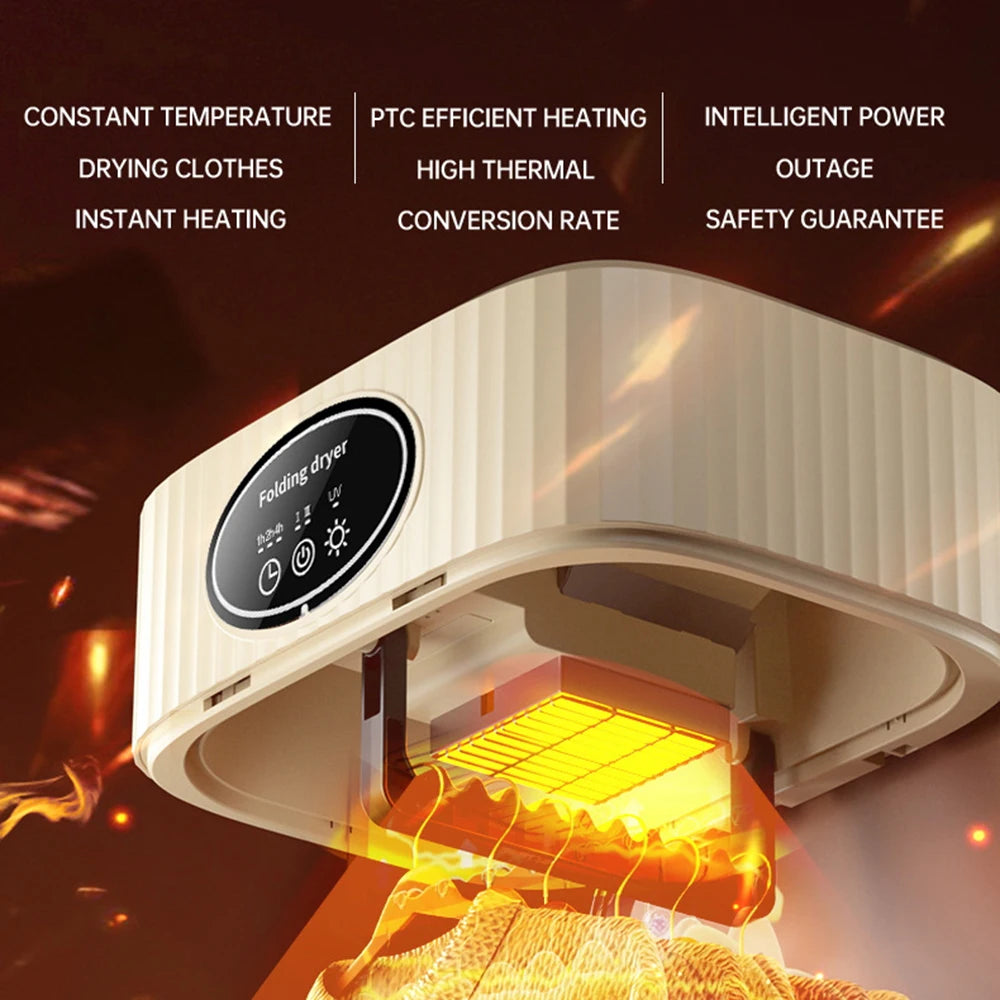 Folding Portable Clothes Dryer Mini Electric Laundry Dryer Hang Drying Rack Machine for Home Room Travel 110V 220V 전기의류건조 의류건조기