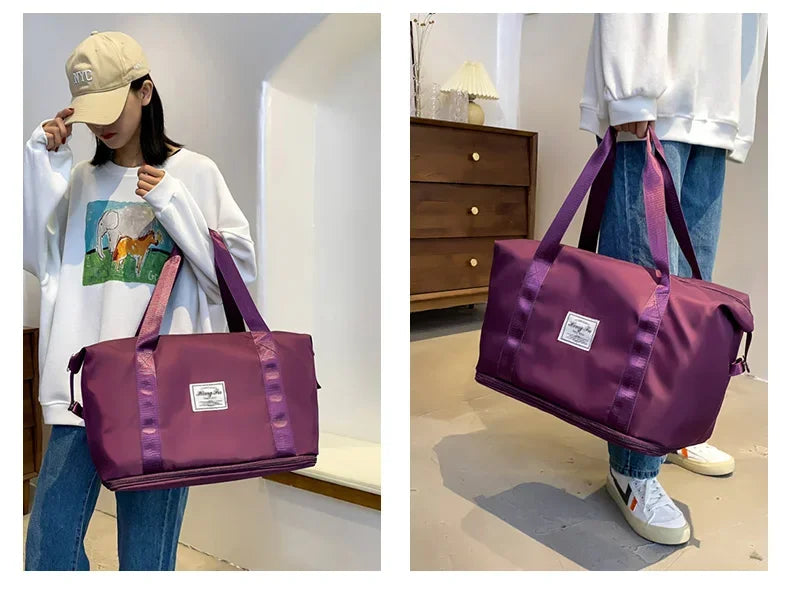 UNIXINU Carry On Travel Duffle Bag Nylon Waterproof Sports Gym Tote Bags for Women Large Capacity Storage Luggage Handbag