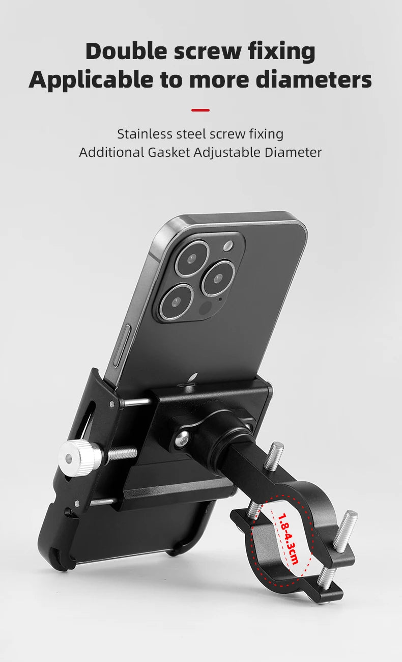 iBudim Bike Phone Holder 360 Rotation Bicycle Phone Holder for 4.7-7.0 inch Devices Motorcycle Handlebar Mobile Phone Stand