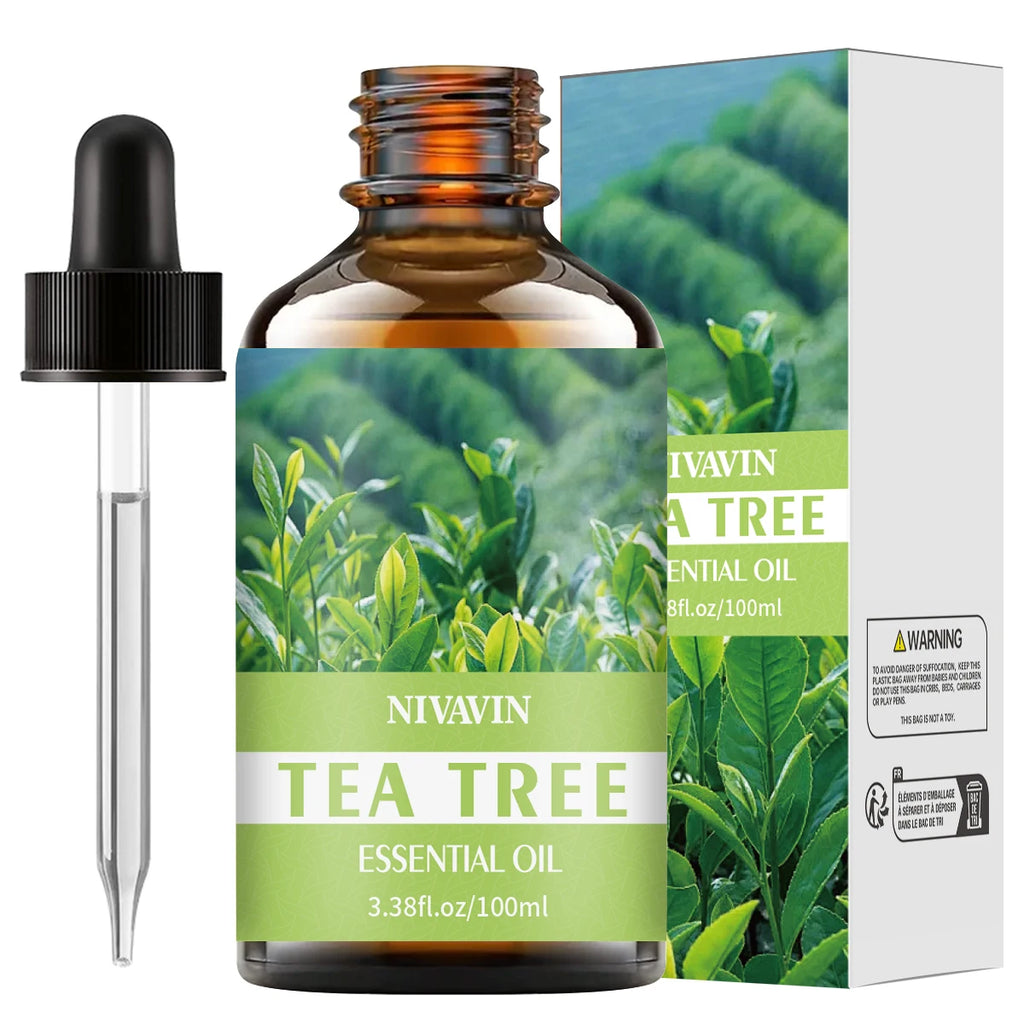 30ml/60ml/100ml tea tree essential oil is suitable for facial hydration, moisturizing, hair care, skin care, and perfume making