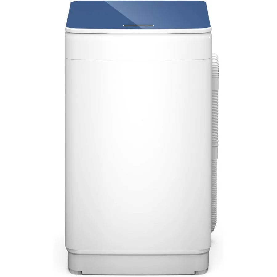 18Lbs Portable Full Automatic Washing Machine Compact Laundry Washer with 7 Wash Programs Builtin Drain Pump LED Display Washer