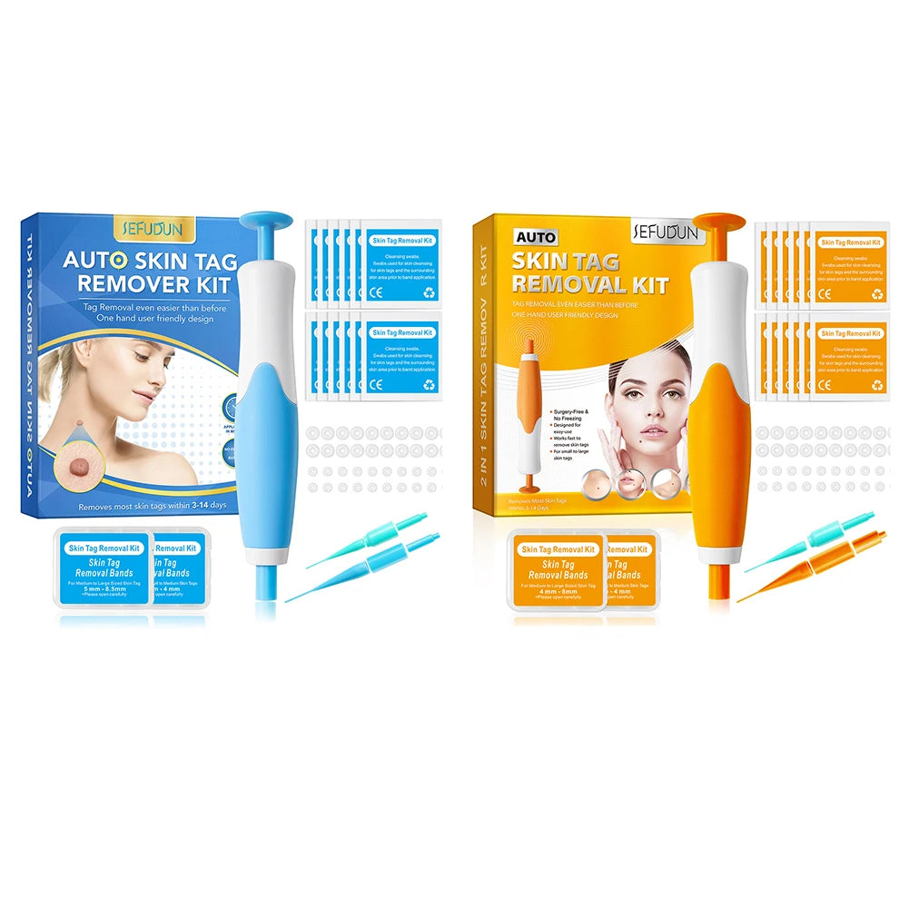 2 IN 1 Auto Micro Skin Tag Remover Device Standard And Micro Skin Tag Removal Kit Adult Mole Wart Remover Face Care Beauty Tools