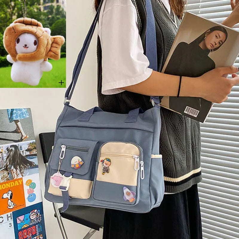 Nylon Waterproof Canvas Women Handbags Shoulder Bag Japanese Ladies Messenger Bag Student School Crossbody Bags for Girl Satchel