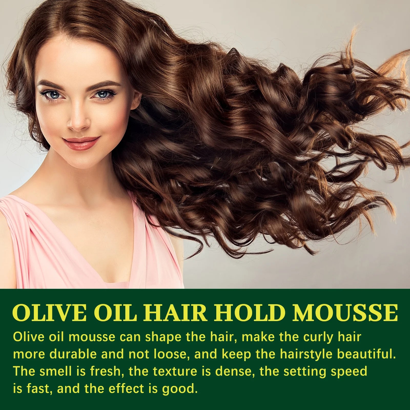 EELHOE Olive Oil Hair Hold Mousse — Anti-Frizz, Curl Defining & Nourishing Styling Foam (60 ml)