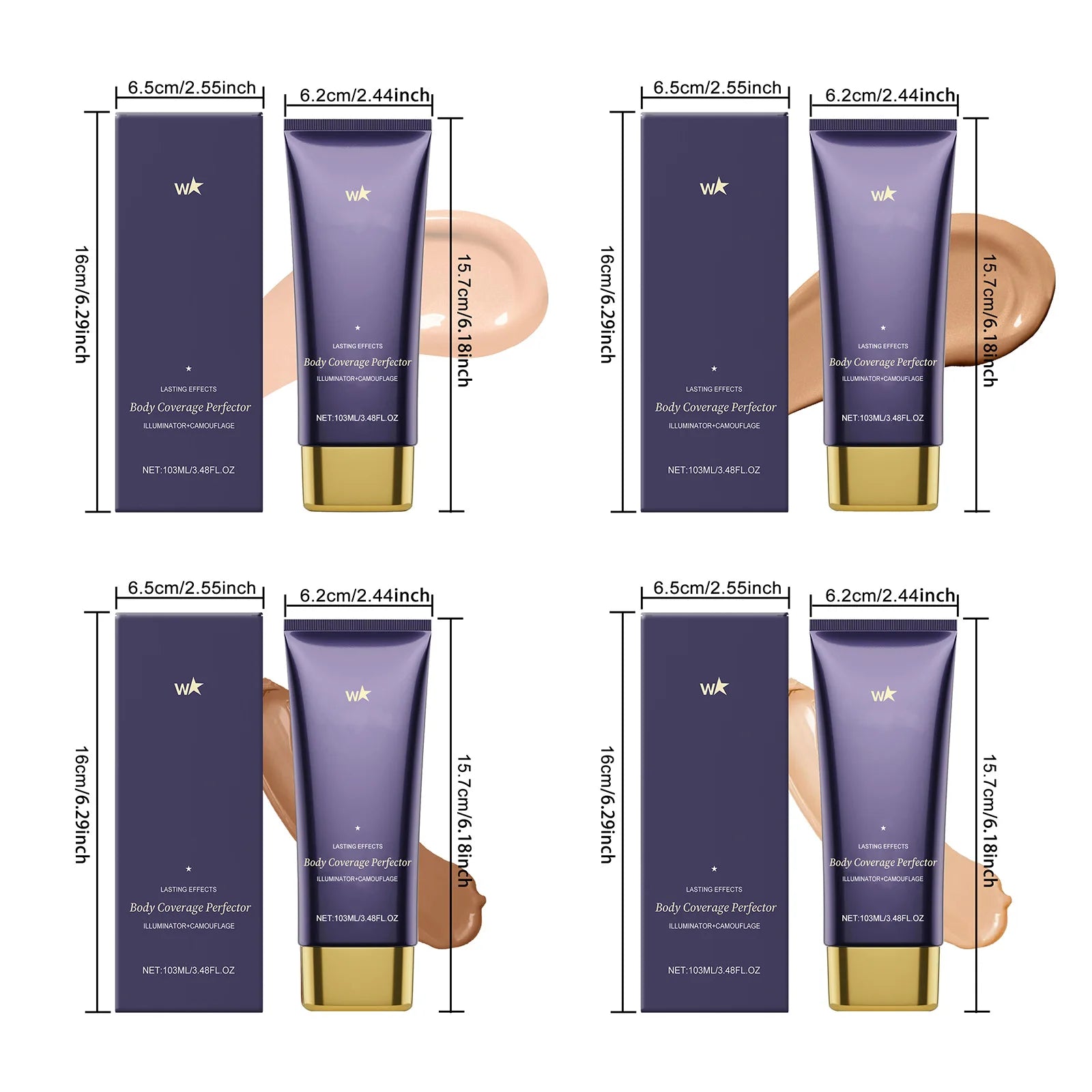 Beauty Body Coverage Perfector–Waterproof Leg & Body Makeup-Concealer For Scars, Spots, Veins, Tattoos and More Blend Cosmetics