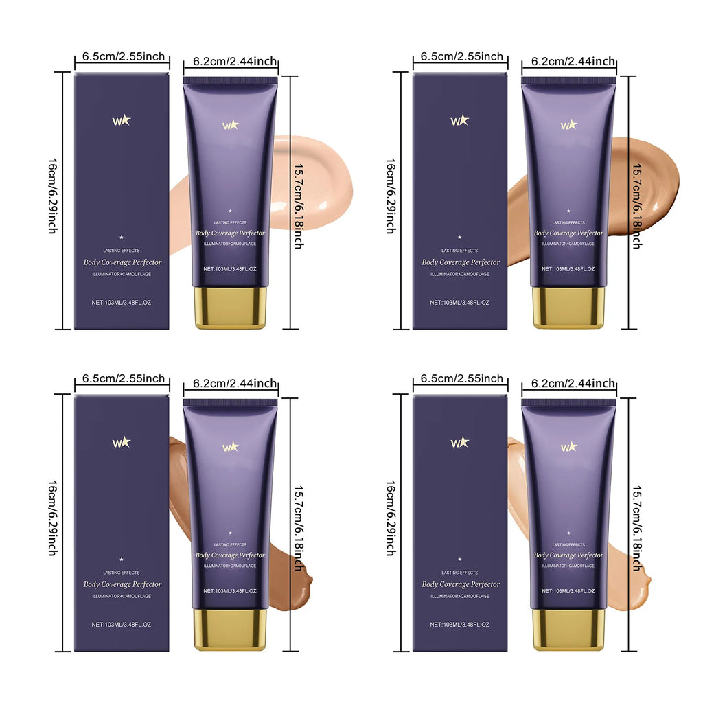 Beauty Body Coverage Perfector–Waterproof Leg & Body Makeup-Concealer For Scars, Spots, Veins, Tattoos and More Blend Cosmetics