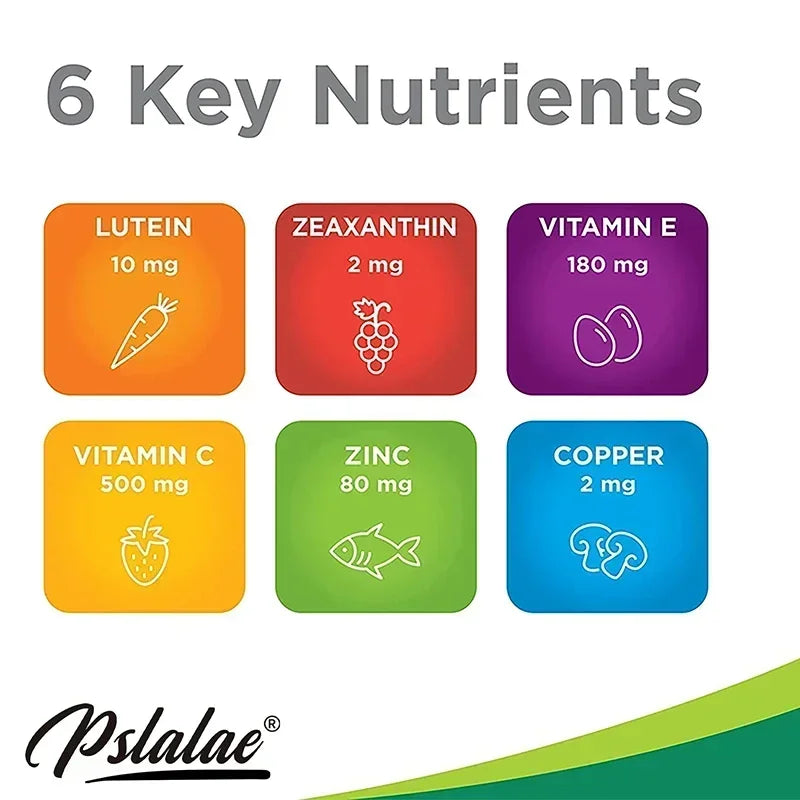 AREDS 2 Eyes Capsules - Contains Lutein and Zeaxanthin To Support Vision and Macula Health, Relieve Eye Fatigue - 120 Capsules